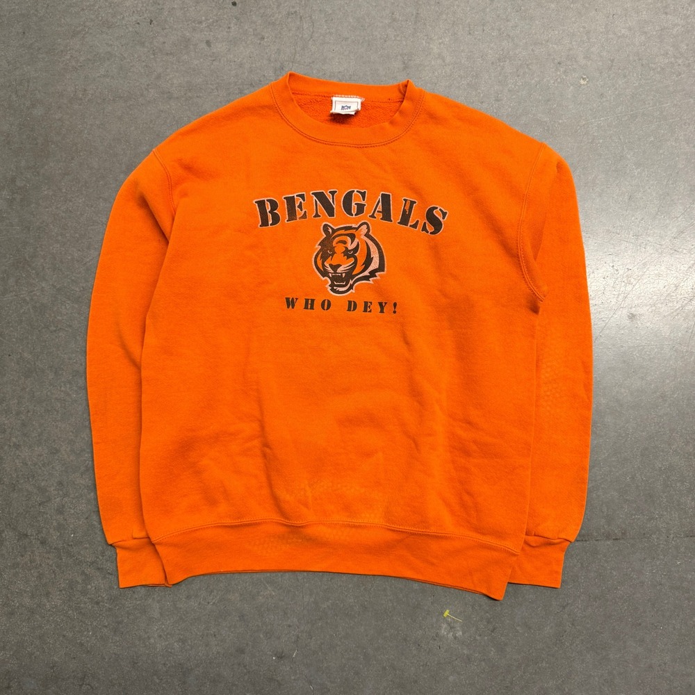 Vintage NFL Cincinnati Bengals Who Dey Orange Crewneck Sweatshirt